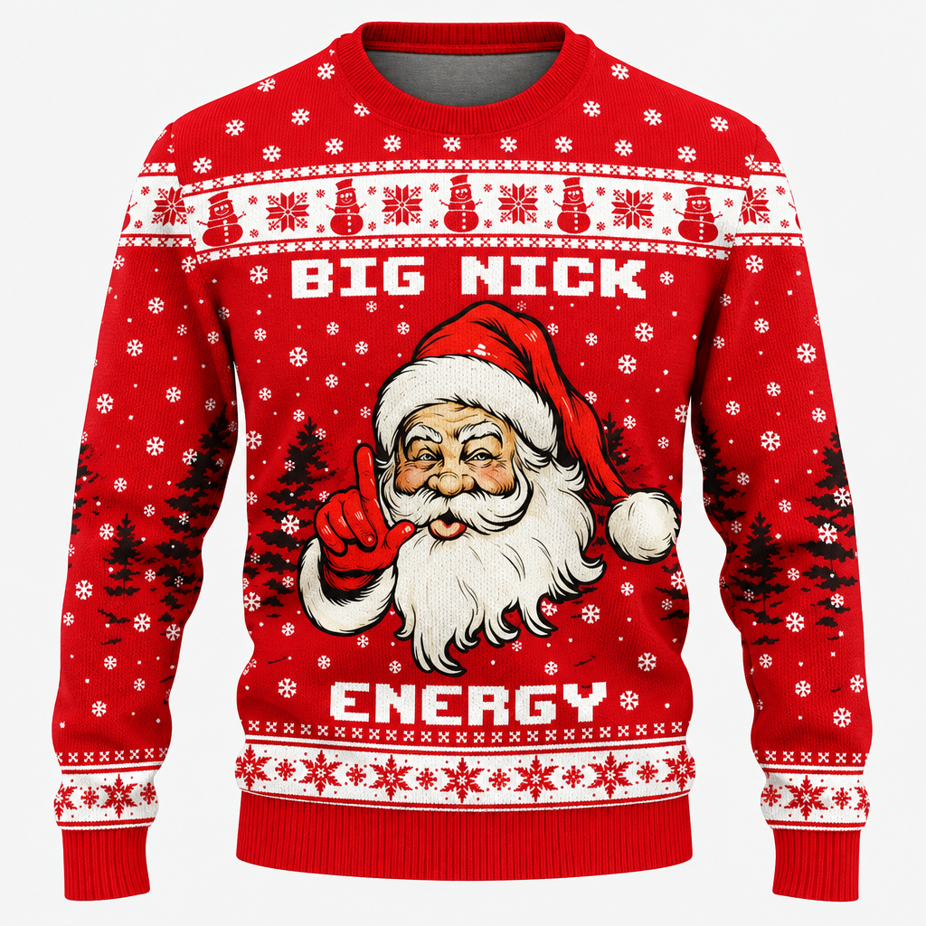 Bản nâng chất lượng của ảnh áo sweater Santa Claus Big Nick Energy