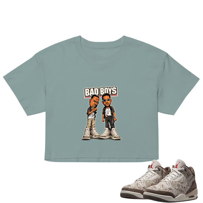 Bad Boys Crop Top to Match Air Jordan3 Laser Women's Crop ZillyKick Hover Image