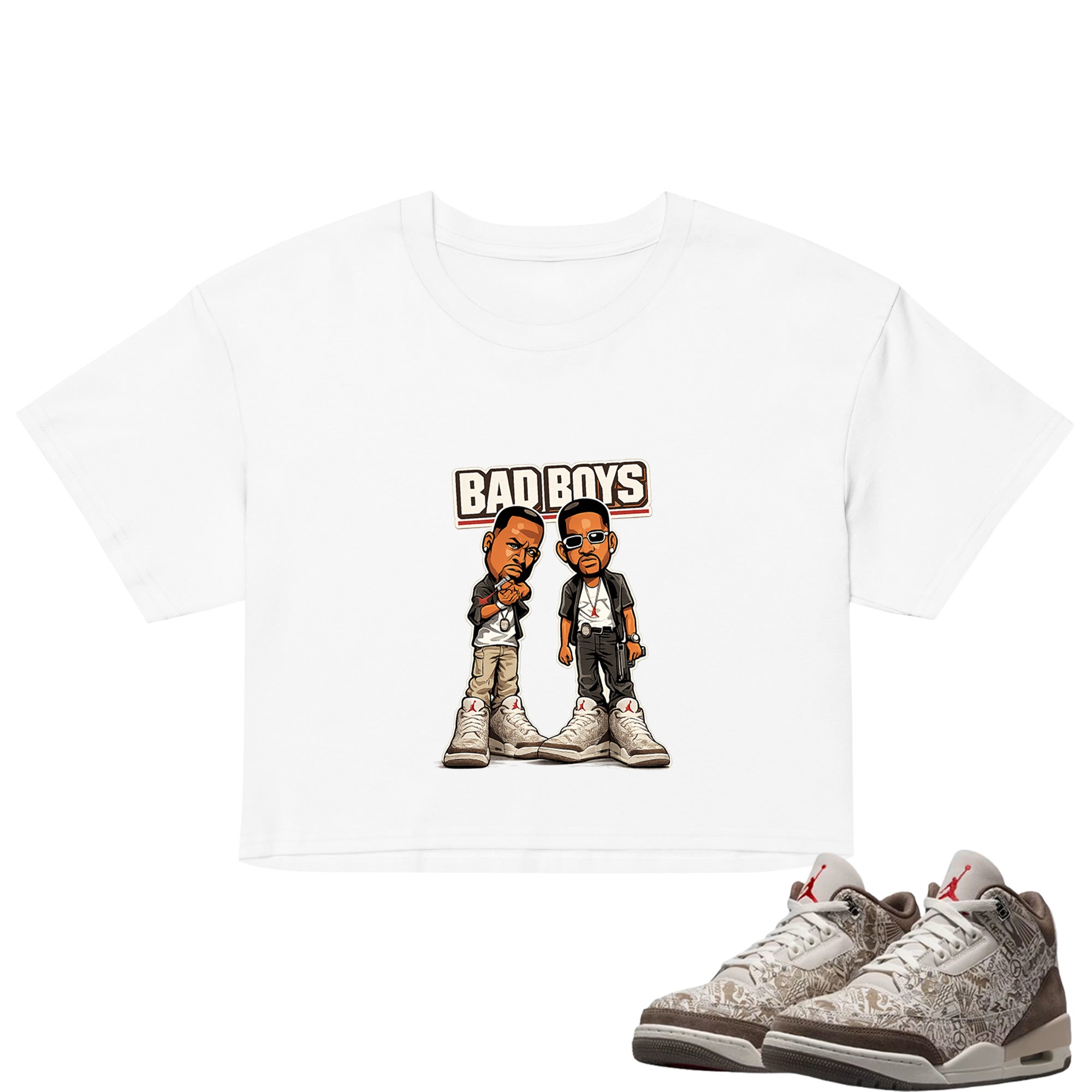 Bad Boys Crop Top to Match Air Jordan3 Laser Women's Crop ZillyKick