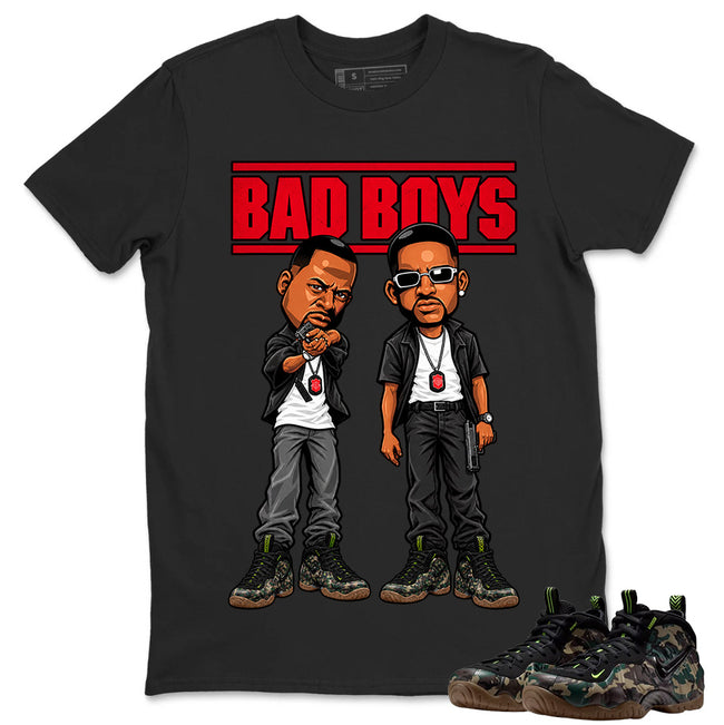 Bad Boys Shirt To Match Air Foamposite Pro Black Camo Unisex Cotton Graphic Tee Hover Image