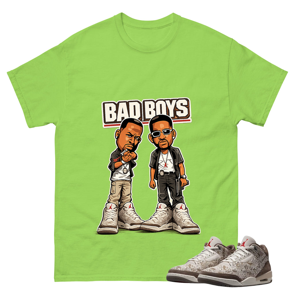 Bad Boys Shirt To Match Air Jordan 3 Retro Laser Palomino Unisex Cotton Graphic Tee