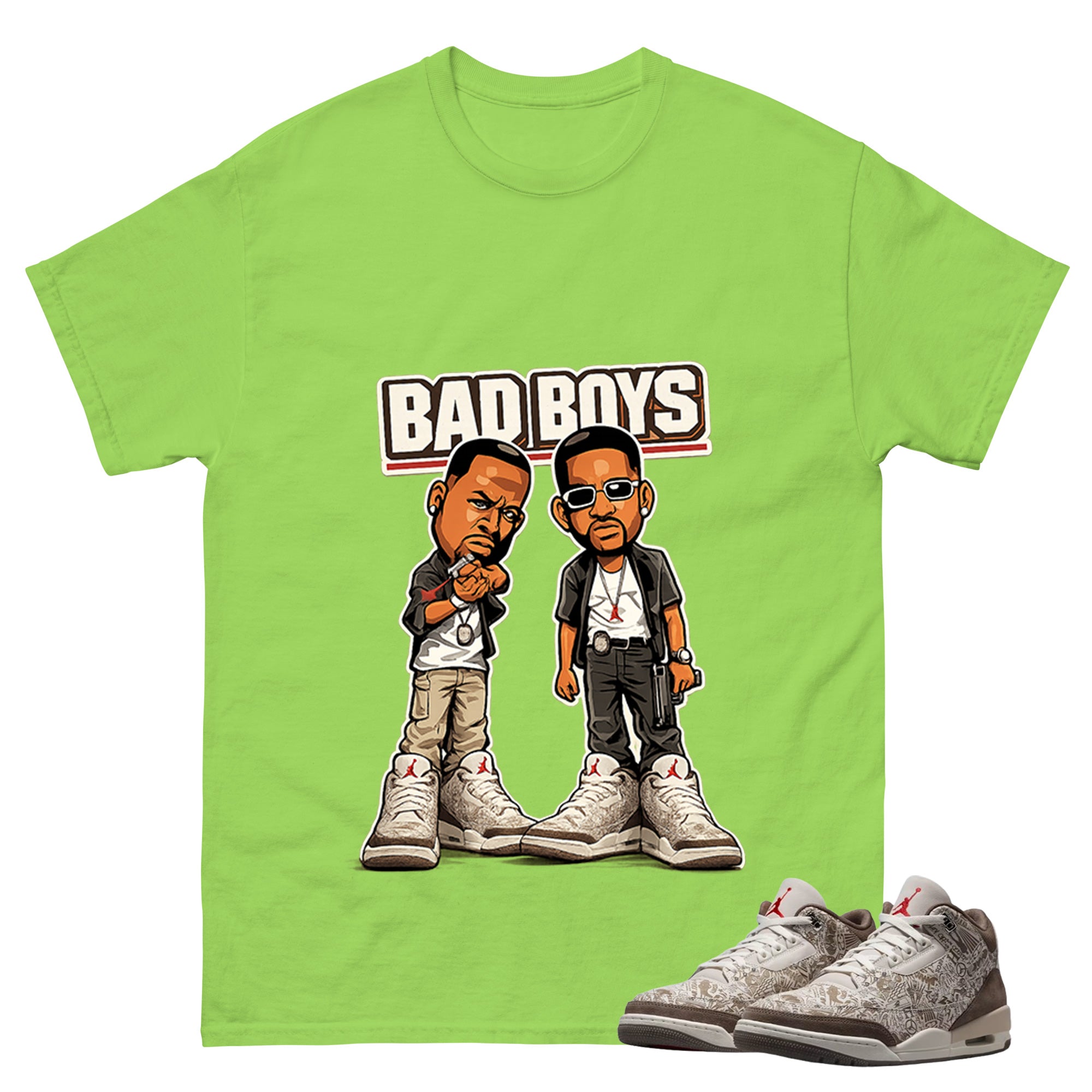Bad Boys Shirt To Match Air Jordan 3 Retro Laser Palomino Unisex Cotton Graphic Tee