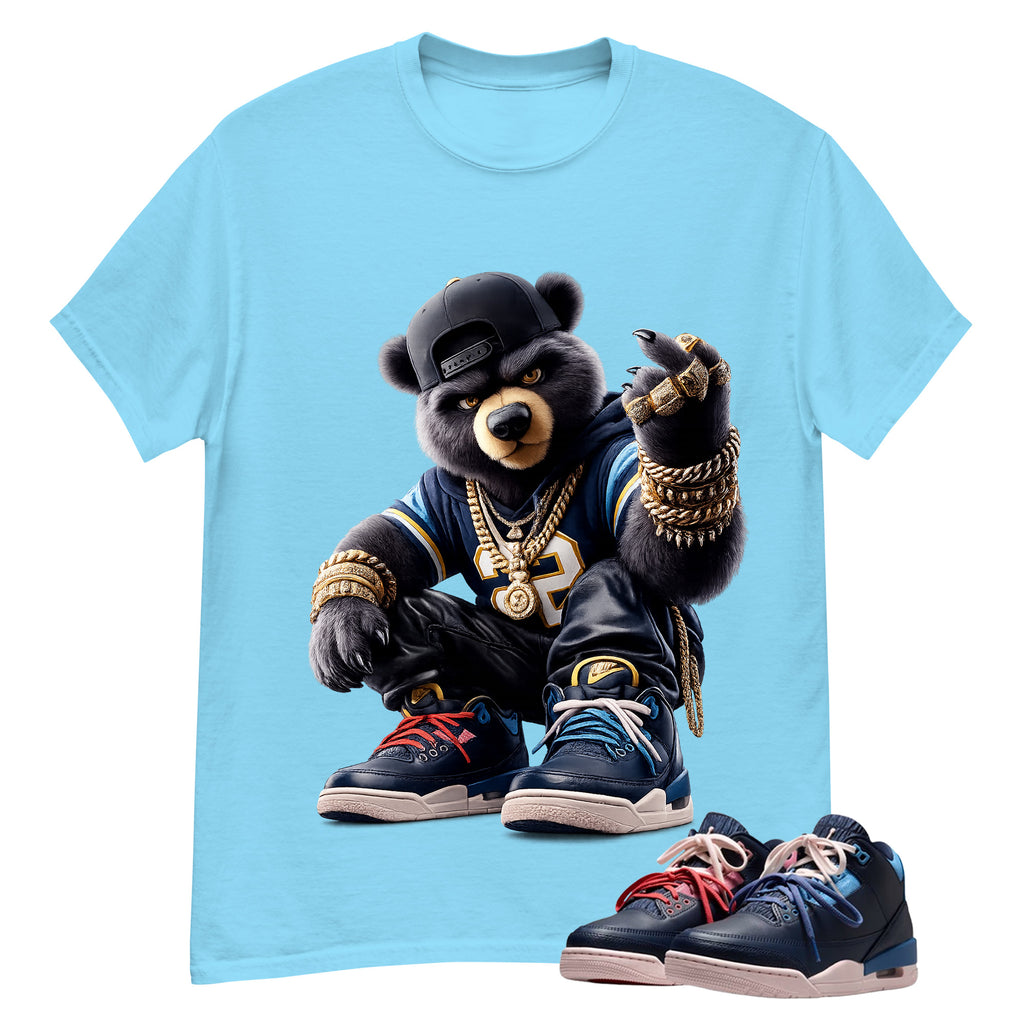 Bear King Shirt To Match Air Jordan 3 Sports Renaissance Unisex Cotton Graphic Tee