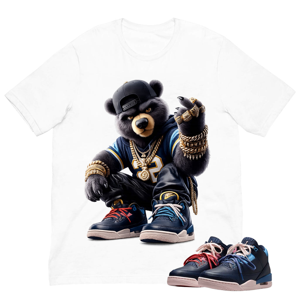 Bear King Shirt To Match Air Jordan 3 Sports Renaissance Unisex Cotton Graphic Tee
