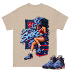 Bring The Smoke Shirt To Match Air Jordan 6 x Awake NY Midnight Navy Unisex Cotton Graphic Tee