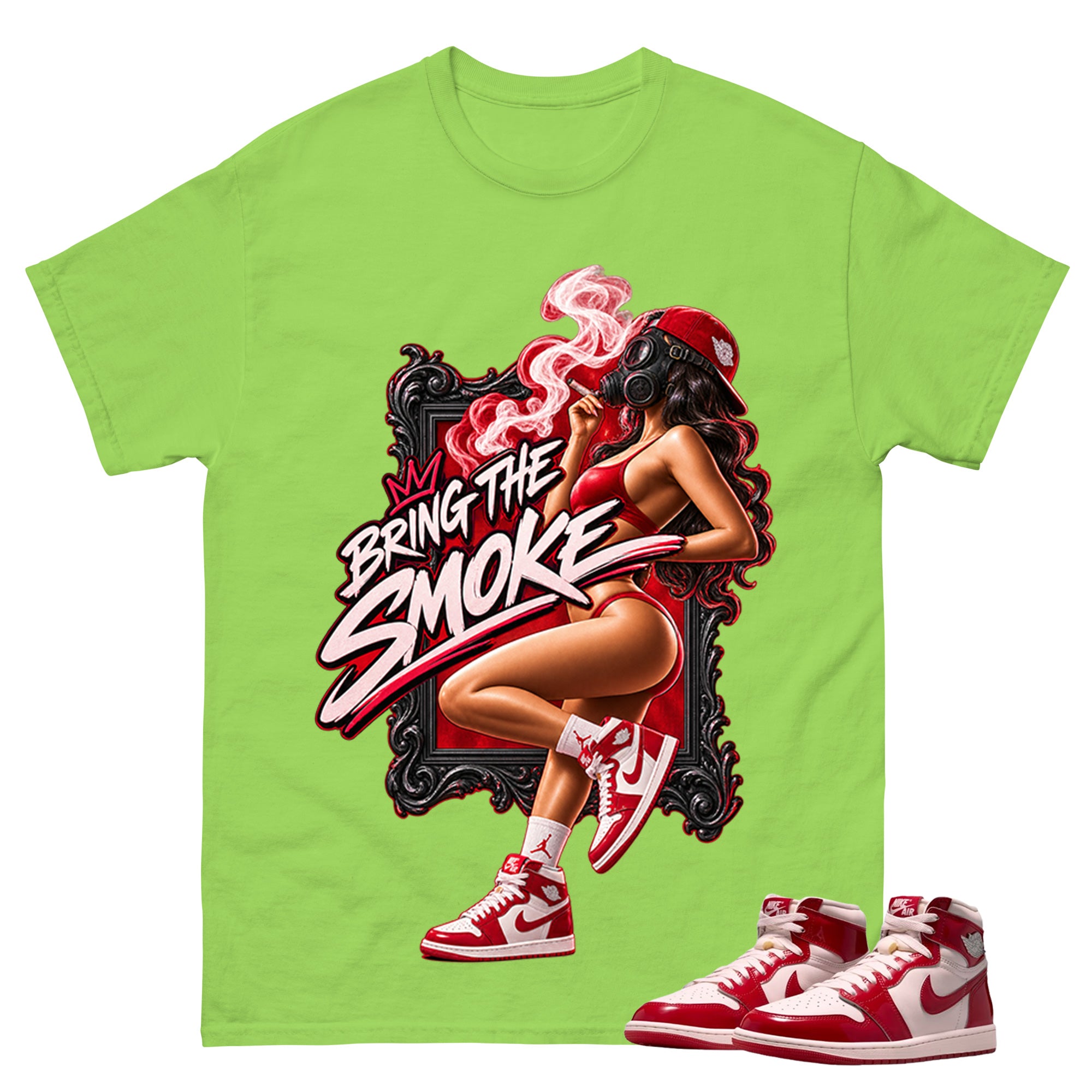 Bring The Smoke Shirt To Match Women's Air Jordan 1 Nails and Grails Unisex Cotton Graphic Tee