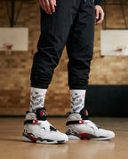 Bugs Bunny 2025 Sneaker Match Socks – Air Jordan 8 Retro Inspired Mid-Cut Crew Socks