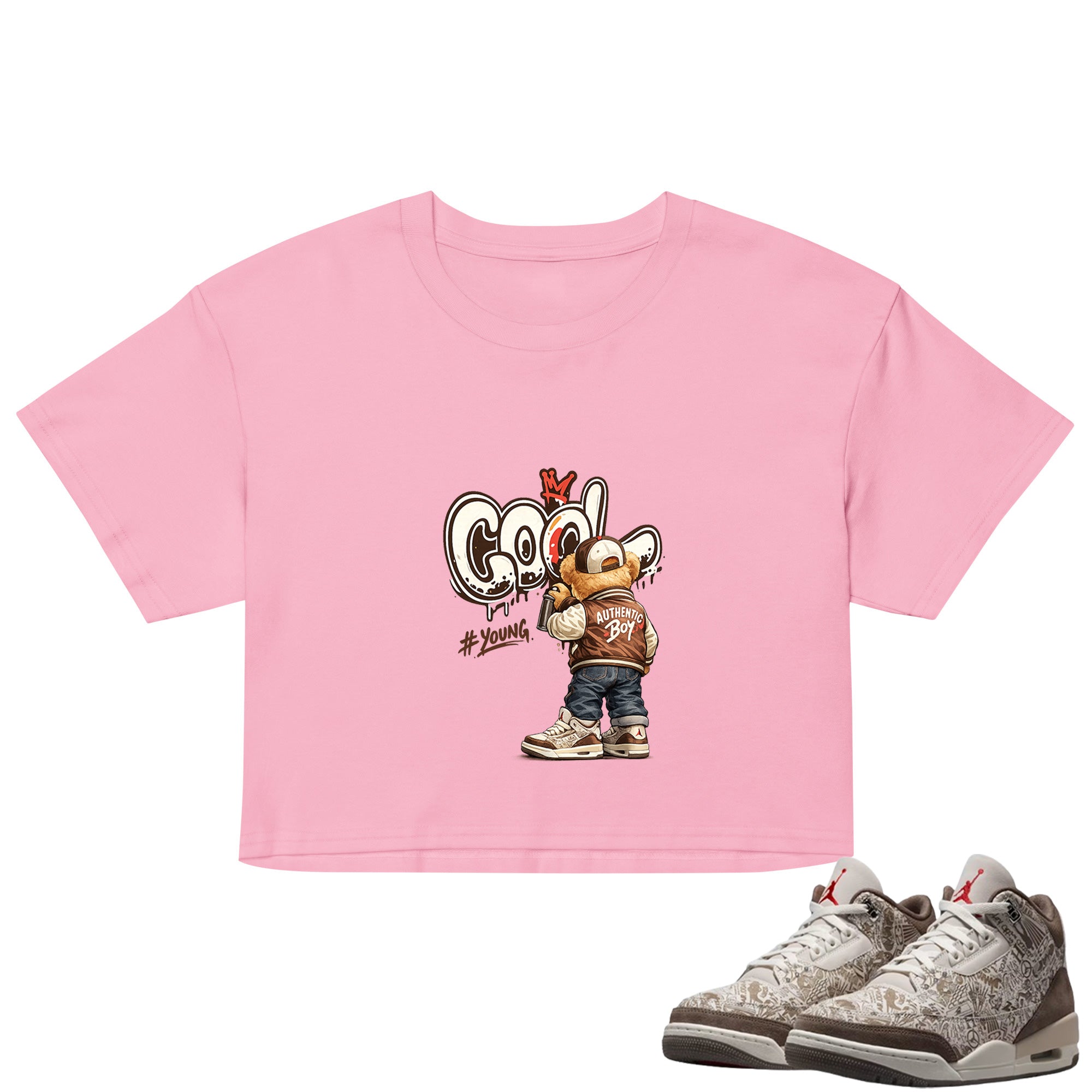 Cool Boy Crop Top to Match Air Jordan3 Laser Women's Crop ZillyKick