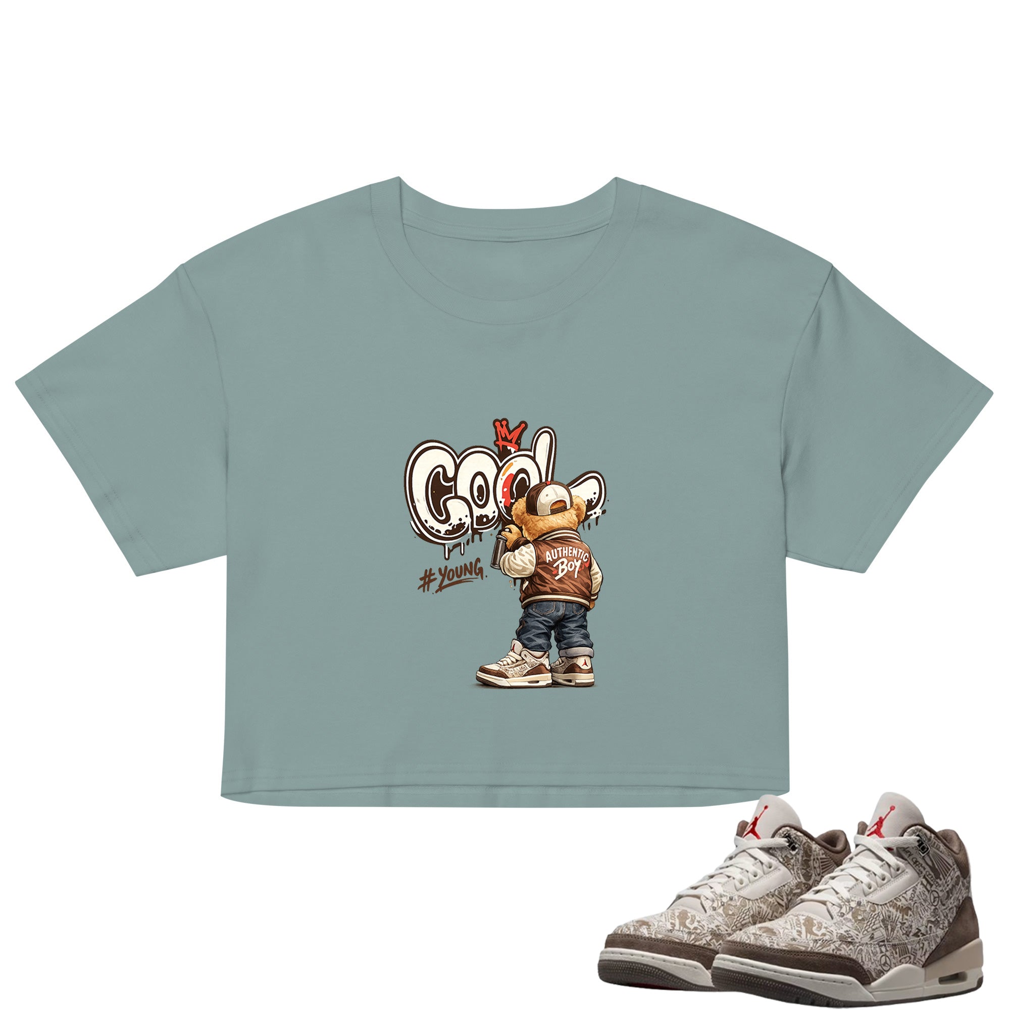Cool Boy Crop Top to Match Air Jordan3 Laser Women's Crop ZillyKick