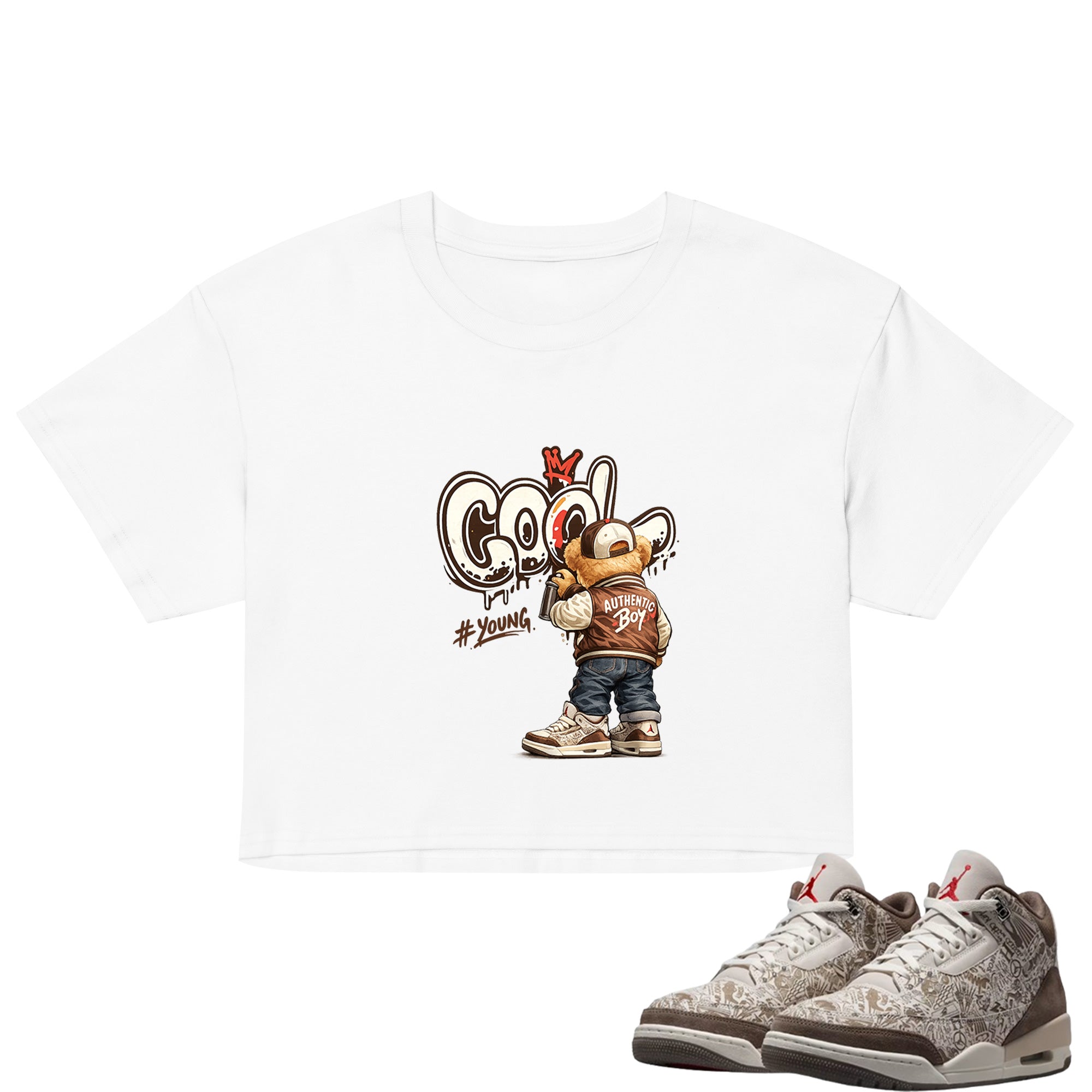 Cool Boy Crop Top to Match Air Jordan3 Laser Women's Crop ZillyKick