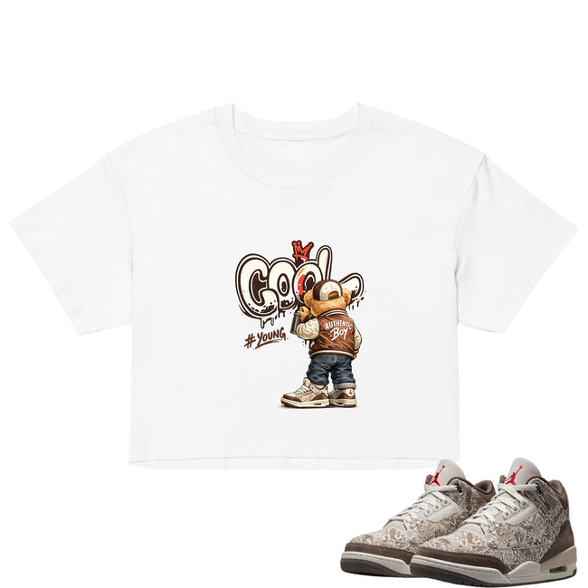 Cool Boy Crop Top to Match Air Jordan3 Laser Women's Crop ZillyKick Main Image