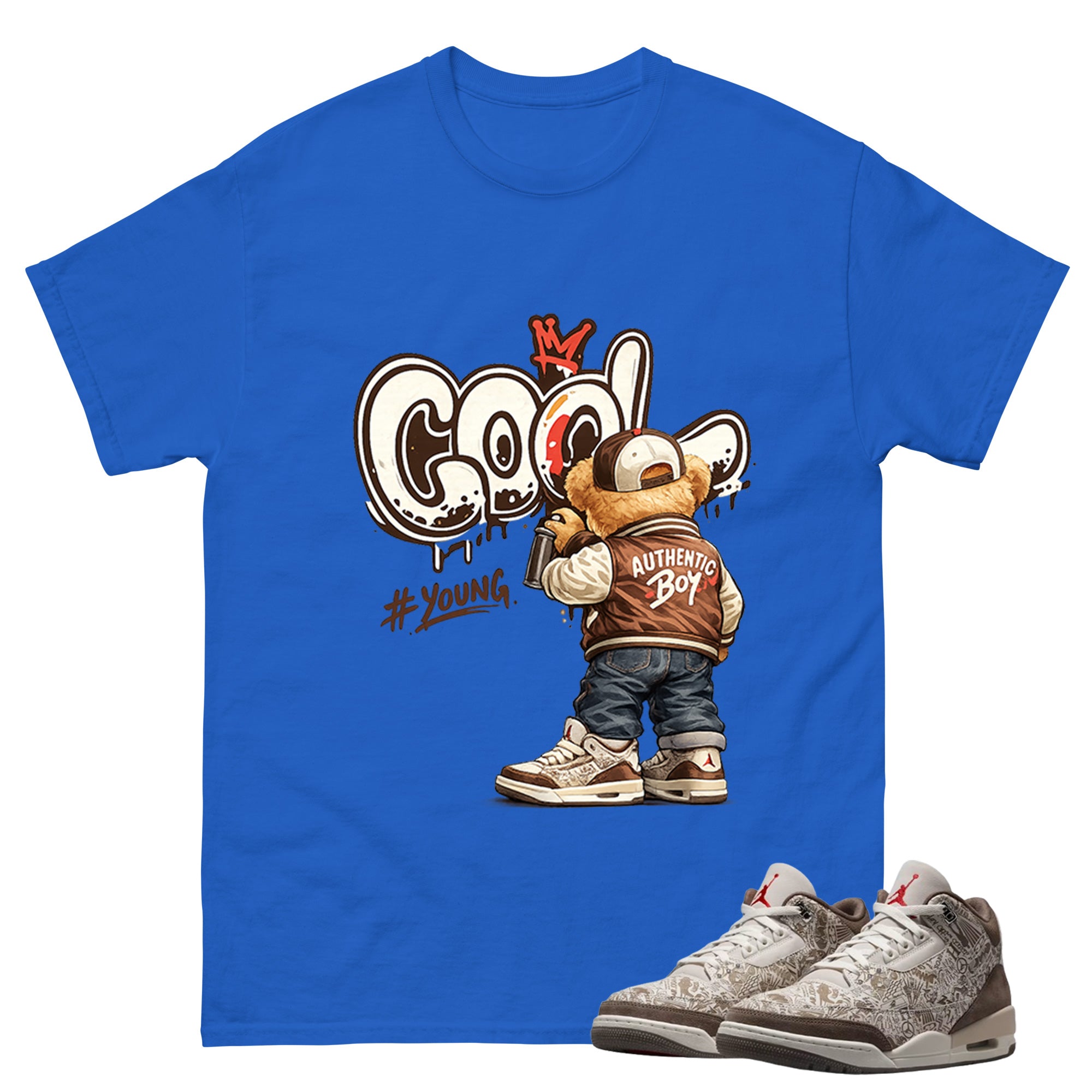 Cool Boy Shirt To Match Air Jordan 3 Retro Laser Palomino Unisex Cotton Graphic Tee
