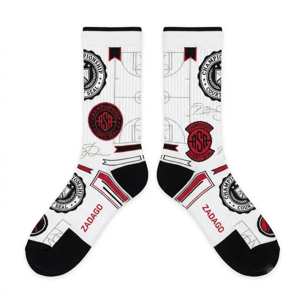 Countdown Pack 2008 Sneaker Match Socks – Air Jordan 8 Retro Inspired Mid-Cut Crew Socks