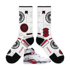 Countdown Pack 2008 Sneaker Match Socks – Air Jordan 8 Retro Inspired Mid-Cut Crew Socks
