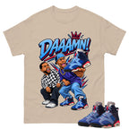 Daaamn Meme Shirt To Match Air Jordan 6 x Awake NY Midnight Navy Unisex Cotton Graphic Tee