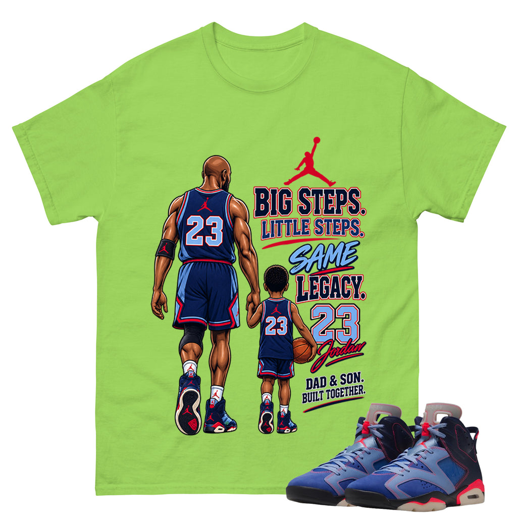 Dad & Son Built Together Shirt To Match Air Jordan 6 x Awake NY Midnight Navy Unisex Cotton Graphic Tee