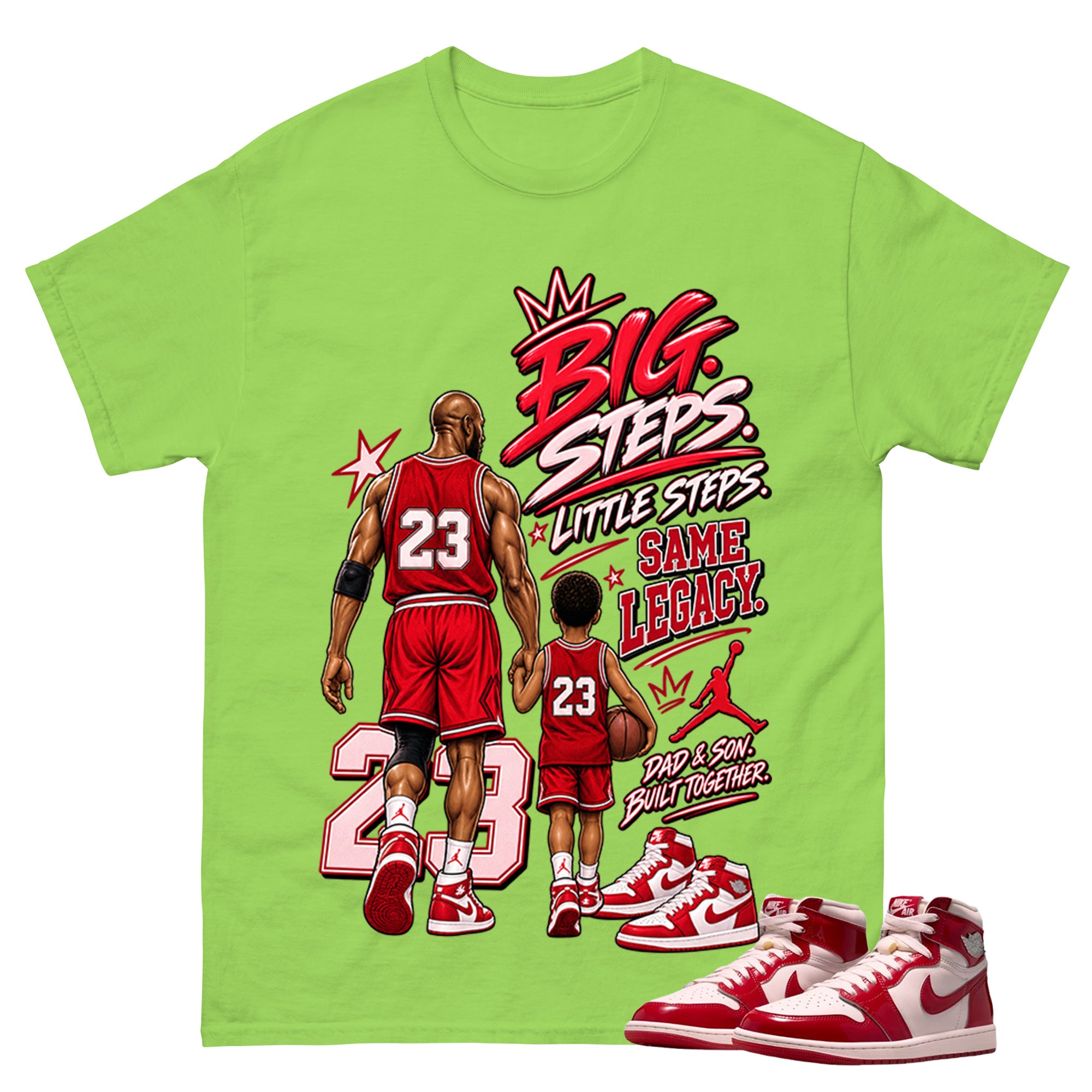 Dad & Son Built Together Shirt To Match Women's Air Jordan 1 Nails and Grails Unisex Cotton Graphic Tee
