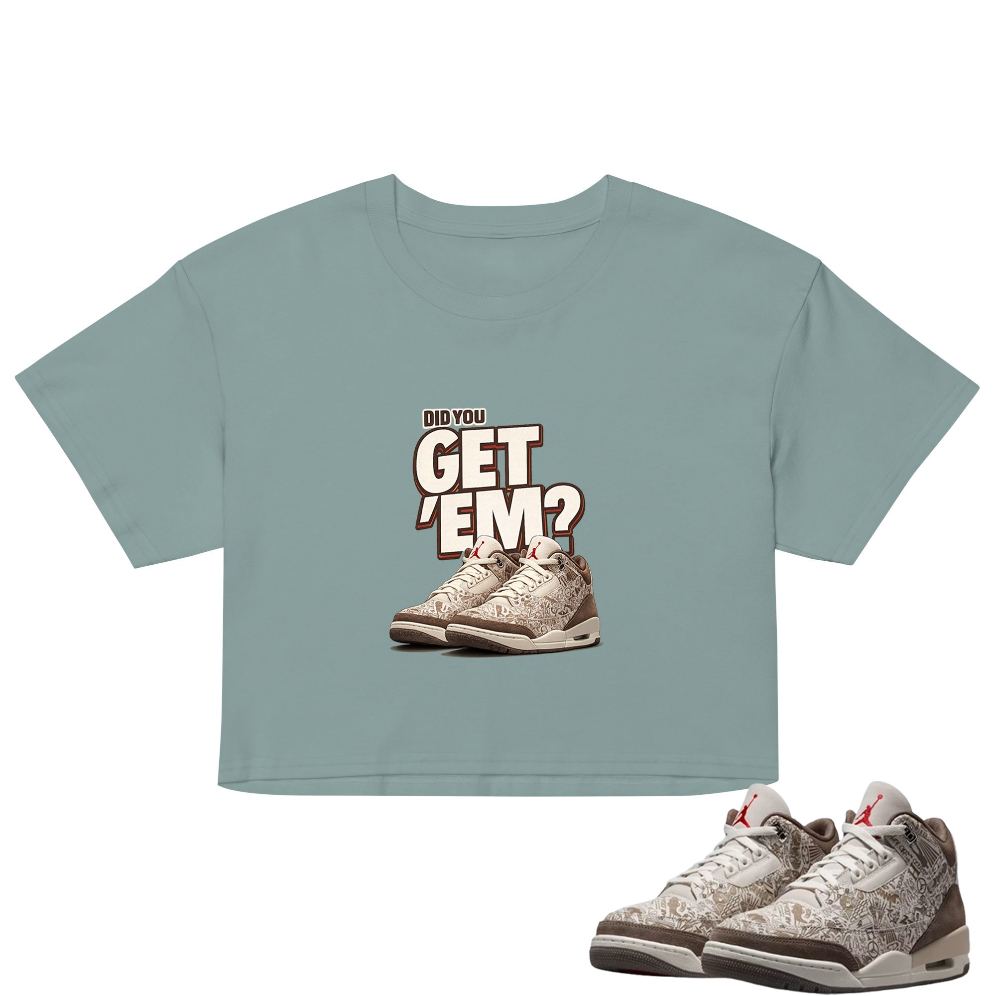 Did You Get Em Crop to Match Air Jordan3 Laser Women's Crop Top ZillyKick