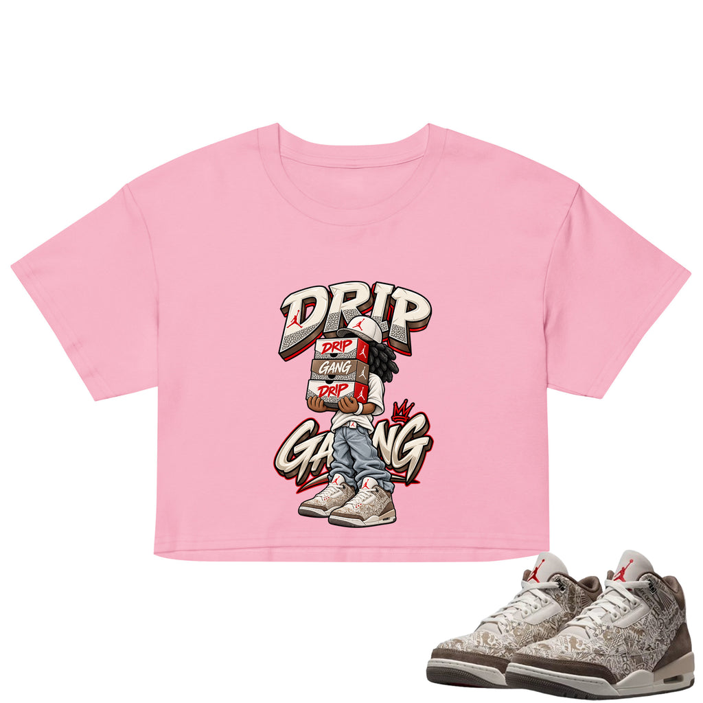 Drip Gang Crop Top to Match Air Jordan3 Laser Women's Crop ZillyKick