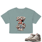 Drip Gang Crop Top to Match Air Jordan3 Laser Women's Crop ZillyKick