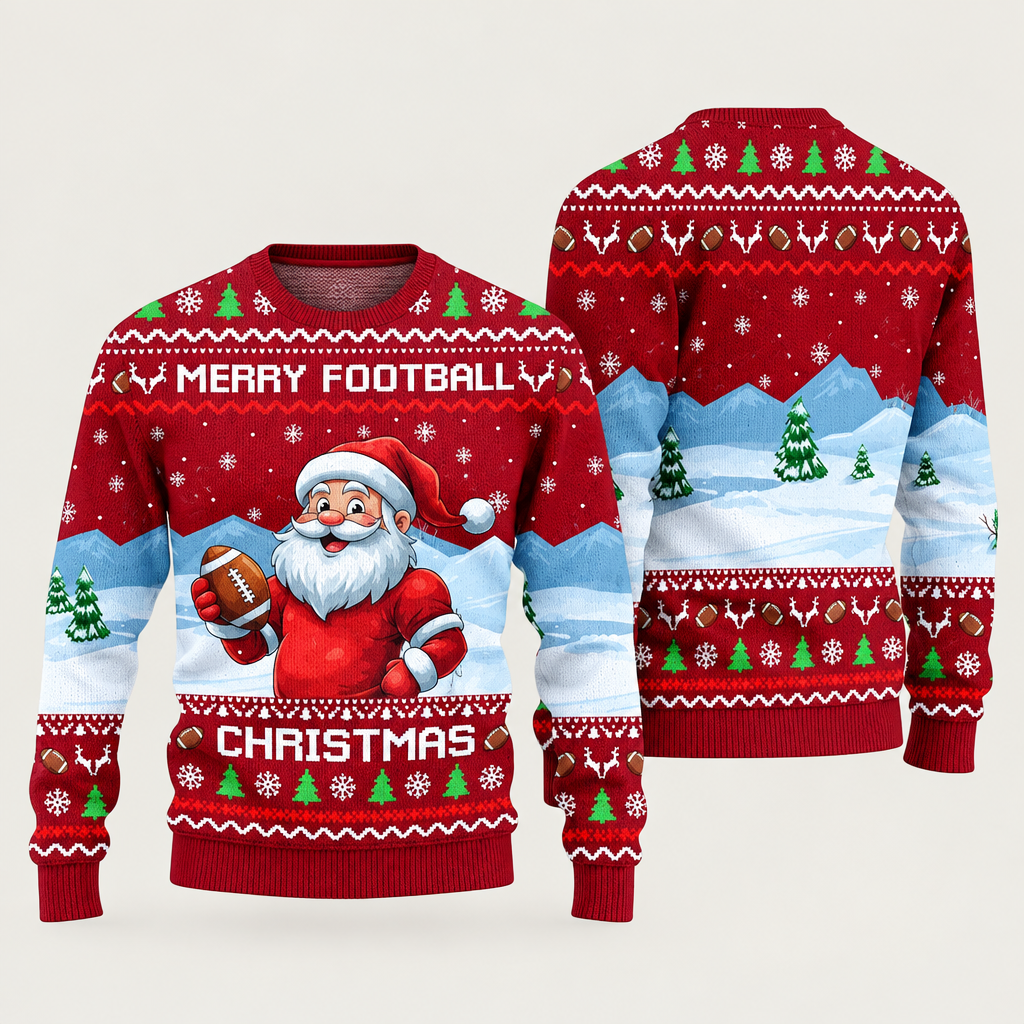 Enhanced Santa Merry Football product photo preview