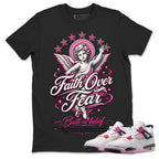Faith Over Fear Shirt To Match Air Jordan 4 Comic Unisex Cotton Graphic Tee