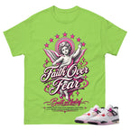 Faith Over Fear Shirt To Match Air Jordan 4 Comic Unisex Cotton Graphic Tee