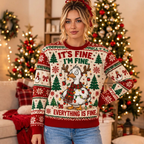 Female Christmas goose sweatshirt mockup