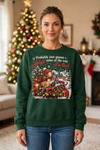 Female Christmas sweatshirt mockup