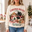 Female model wearing Christmas Biscuits Bakery sweatshirt