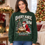 Female model wearing the Every Knee Shall Bow sweatshirt