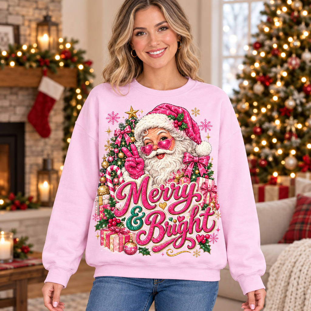 Female US holiday sweatshirt mockup