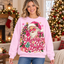 Female US holiday sweatshirt mockup