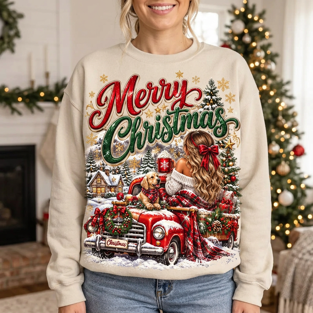 Female US-market sweatshirt mockup