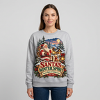 Female US model wearing the Santa’s Winter Spirit sweatshirt