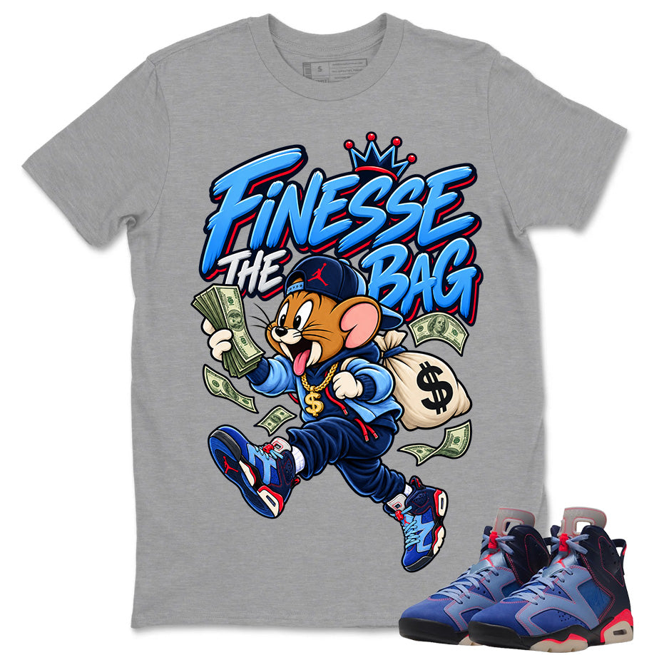 Finesse The Bag Shirt To Match Air Jordan 6 x Awake NY Midnight Navy Unisex Cotton Graphic Tee