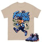 Finesse The Bag Shirt To Match Air Jordan 6 x Awake NY Midnight Navy Unisex Cotton Graphic Tee