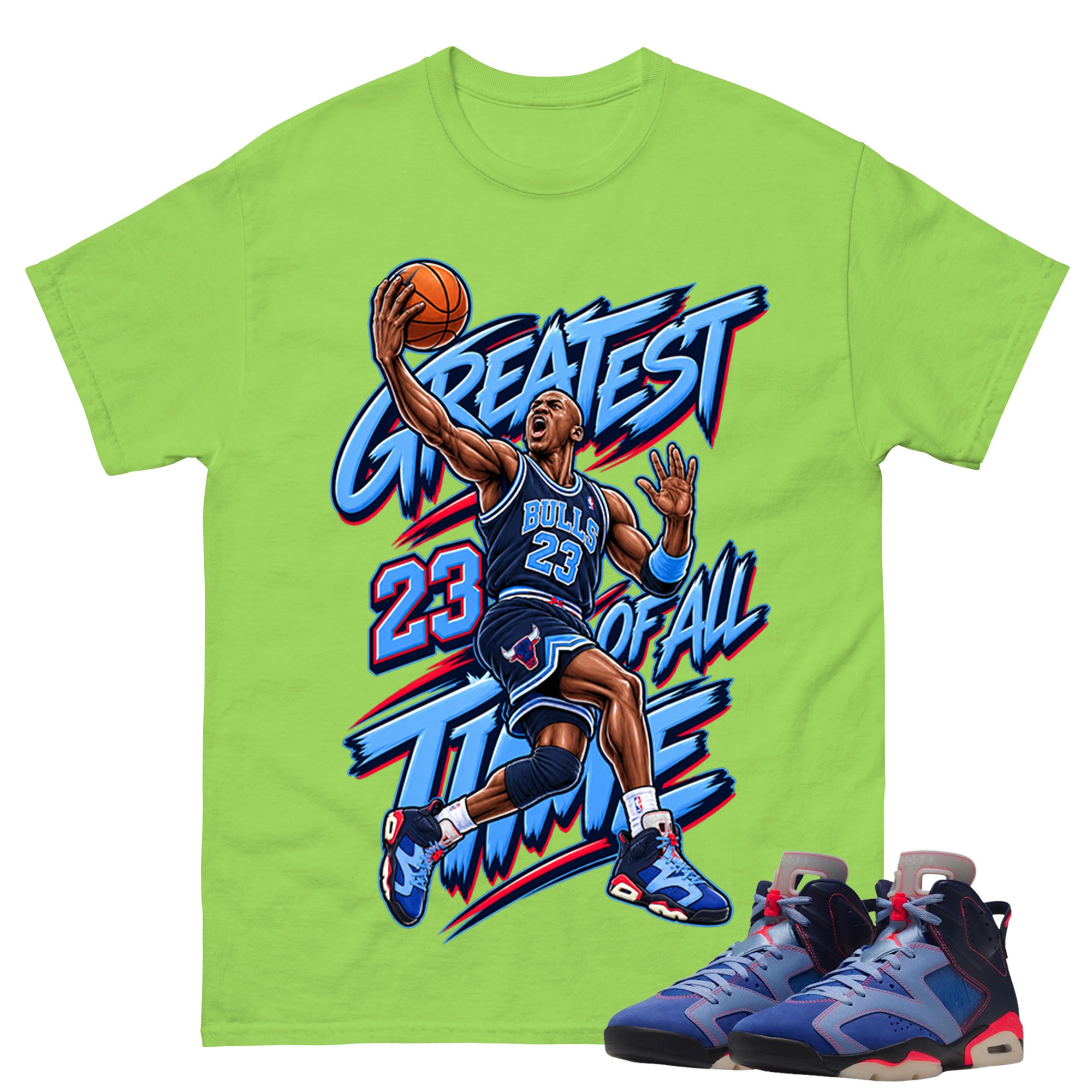 Goat Shirt To Match Air Jordan 6 x Awake NY Midnight Navy Unisex Cotton Graphic Tee