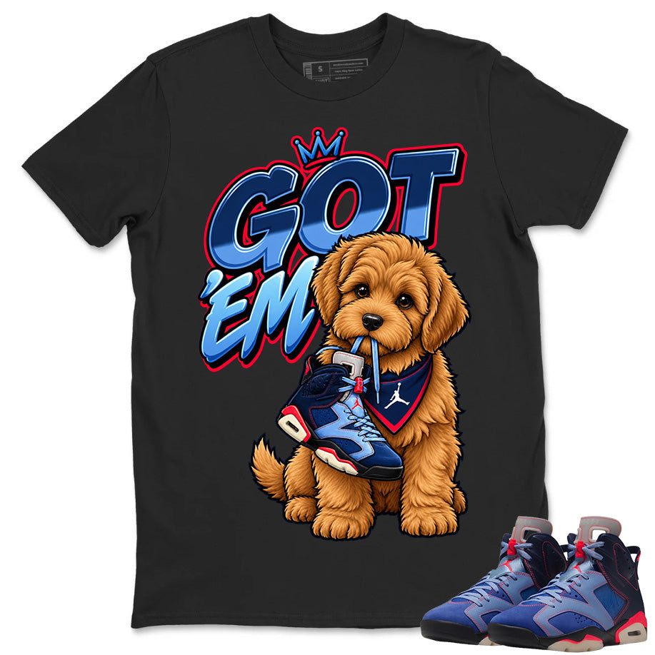 Got Em Doodle Shirt To Match Air Jordan 6 x Awake NY Midnight Navy Unisex Cotton Graphic Tee