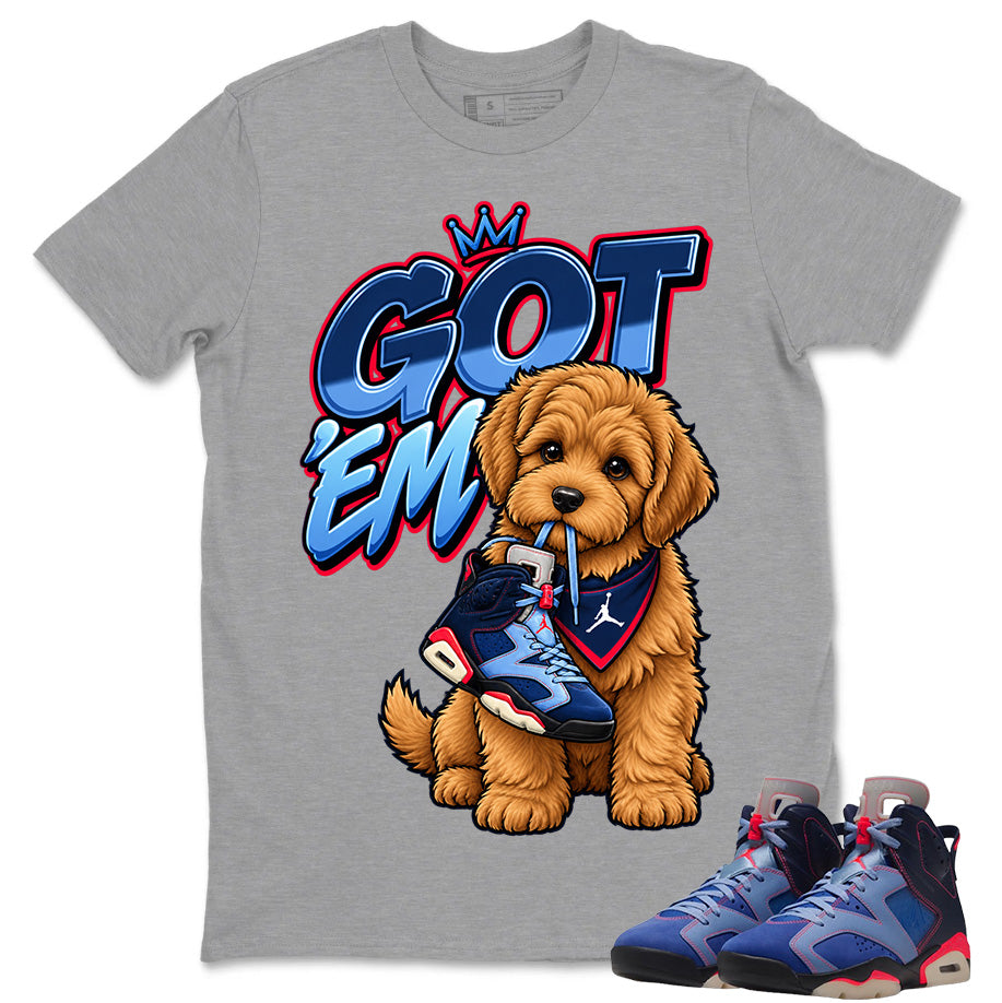 Got Em Doodle Shirt To Match Air Jordan 6 x Awake NY Midnight Navy Unisex Cotton Graphic Tee