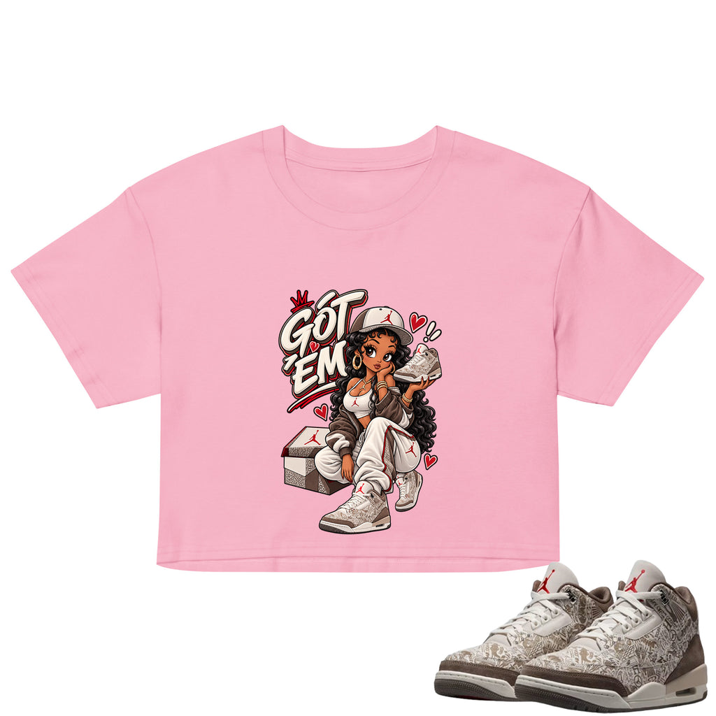 Got Em Girl Crop Top to Match Air Jordan3 Laser Women's Crop ZillyKick
