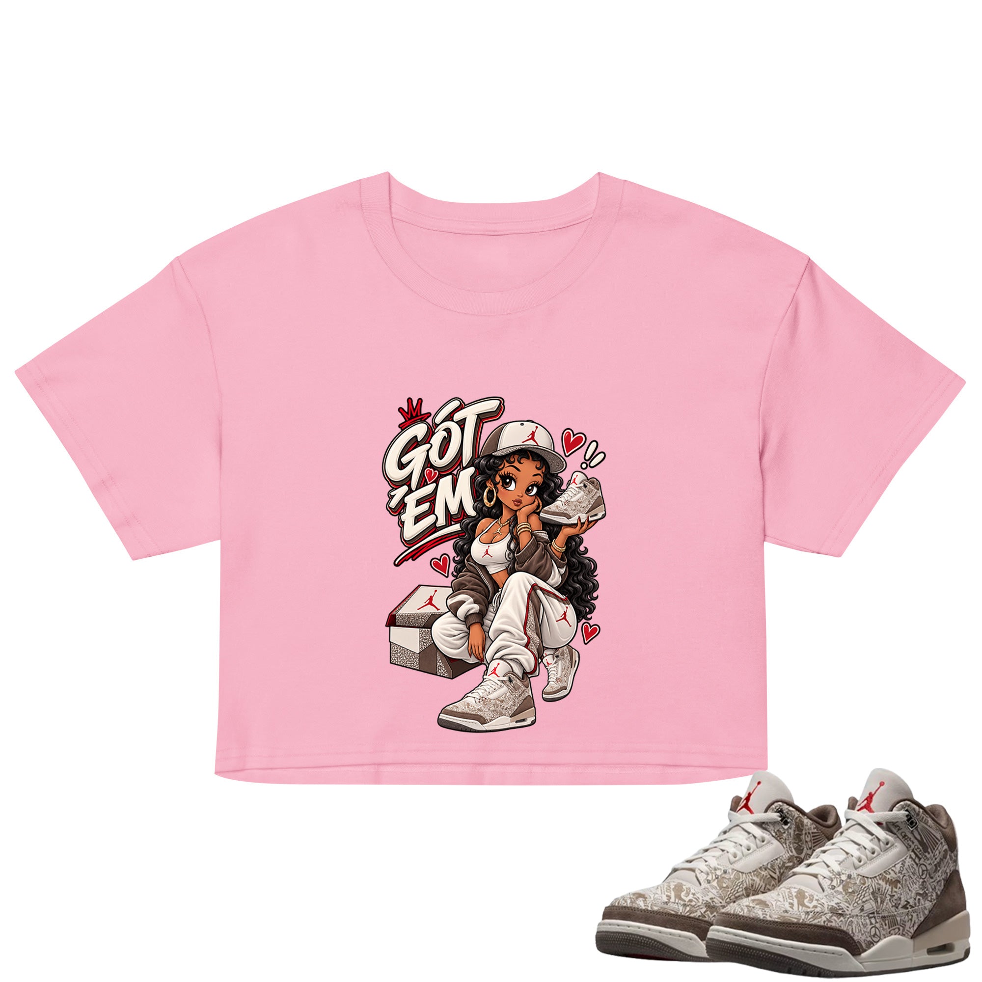 Got Em Girl Crop Top to Match Air Jordan3 Laser Women's Crop ZillyKick
