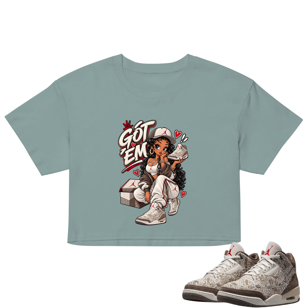 Got Em Girl Crop Top to Match Air Jordan3 Laser Women's Crop ZillyKick