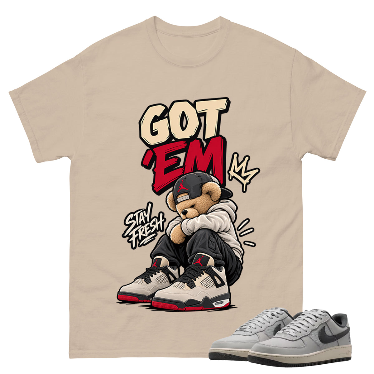 Got Em Stay Fresh Shirt To Match SB Air Force 1 x Yuto Unisex Cotton Graphic Tee