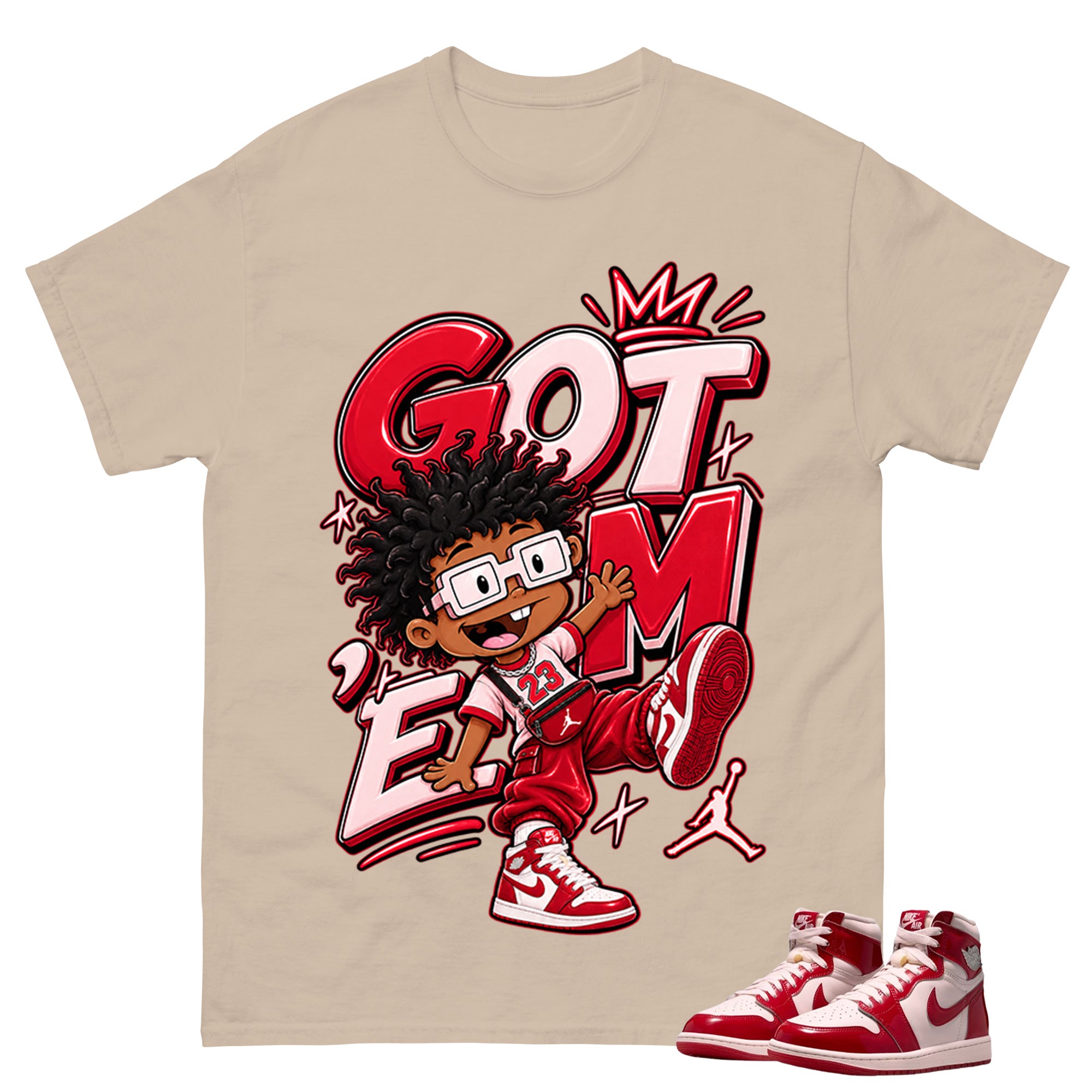 Got Em Shirt To Match Women's Air Jordan 1 Nails and Grails Unisex Cotton Graphic Tee