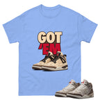 Got Em Sneaker Shirt To Match Air Jordan 3 Retro Laser Palomino Unisex Cotton Graphic Tee