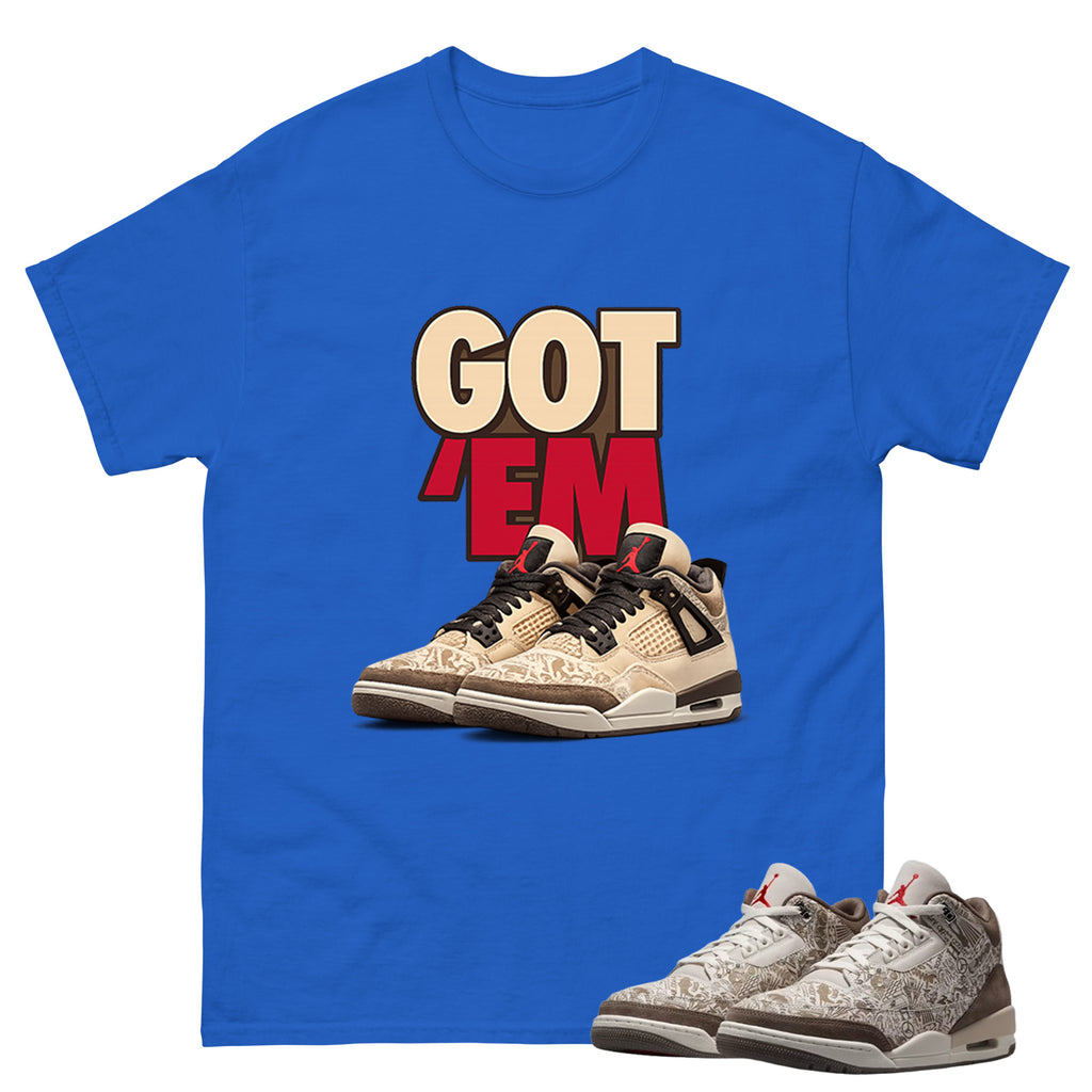 Got Em Sneaker Shirt To Match Air Jordan 3 Retro Laser Palomino Unisex Cotton Graphic Tee