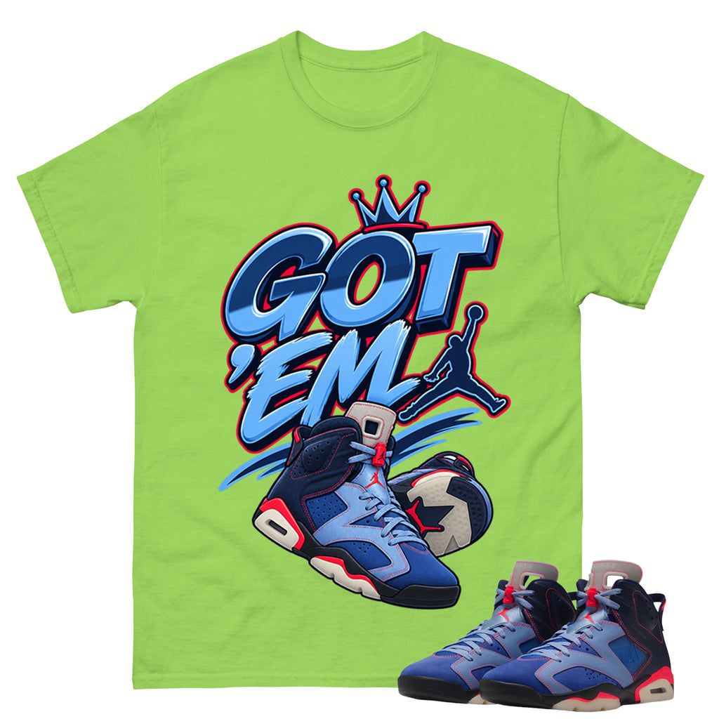 Got Em Sneaker Shirt To Match Air Jordan 6 x Awake NY Midnight Navy Unisex Cotton Graphic Tee