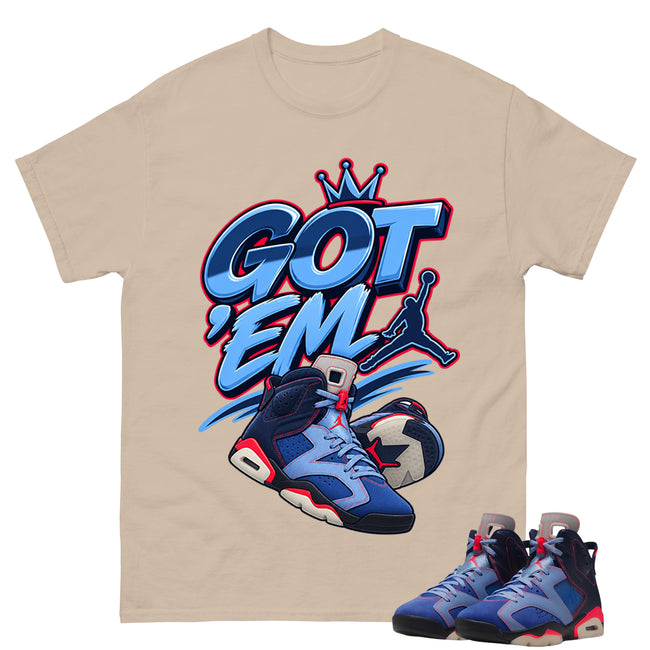 Got Em Sneaker Shirt To Match Air Jordan 6 x Awake NY Midnight Navy Unisex Cotton Graphic Tee Main Image