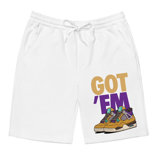 Got Em Sneaker Mens Fleece Shorts, Union LA x Air Jordan 4 Retro 'Desert Moss Men Shorts Main Image